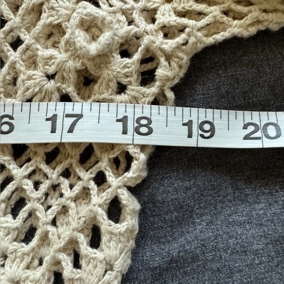 Handmade Crochet Knit Button Short Sleeve BOHO Cardigan Size Medium - Picture 8 of 13